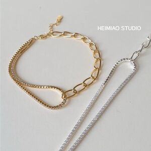 NEW🇰🇷 925 Silver Double Strand Bracelet